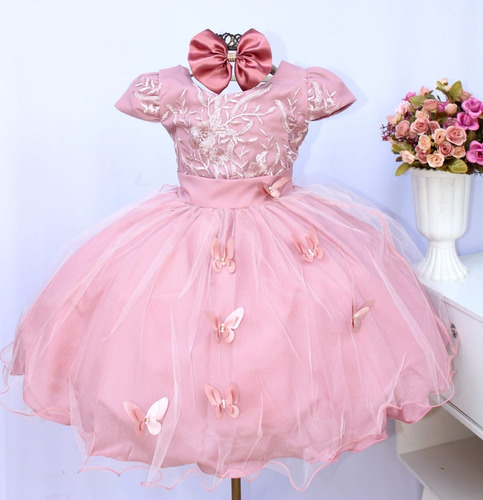 Vestido Infantil Festa Luxo Realeza Daminha Princesa Niver